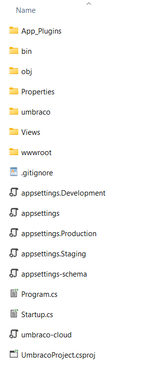 Umbraco files